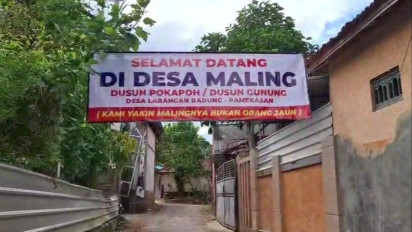 Usai Ramai Pasang Spanduk Selamat Datang di Desa Maling Pamekasan, Polisi Tangkap Dua Pelaku