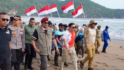 SBY dan Ibas Hadiri Ekspedisi Merah Putih, Tancapkan 7.000 Bendera Merah Putih