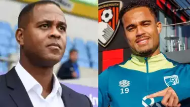 Pelatih Timnas Indonesia, Patrick Kluivert dan Justin Kluivert.