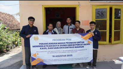 Wujudkan SDGs Pertumbuhan Ekonomi, Dosen Desain Grafis Unesa Tingkatkan Daya Saing UMKM Madiun