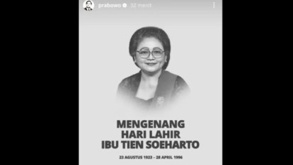 Prabowo Kenang Hari Lahir Ibu Tien Soeharto Lewat Unggahan Foto di Instagram