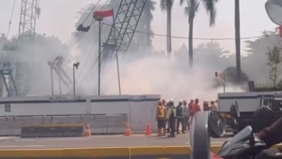 Viral Kepulan Asap Diduga Berasal Dari Proyek MRT di Kebon Sirih, Begini Faktanya