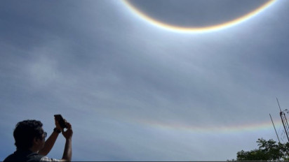 BMKG Paparkan Fenomena Halo yang Muncul di Langit Batam