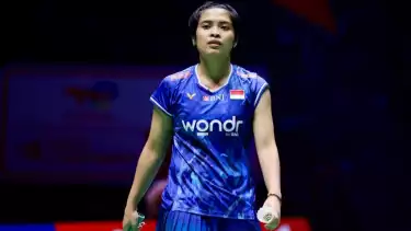 Gregoria Mariska selaku tunggal putri Indonesia.