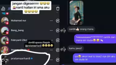 DM Instagram Pratama Arhan kepada selebgram cantik viral