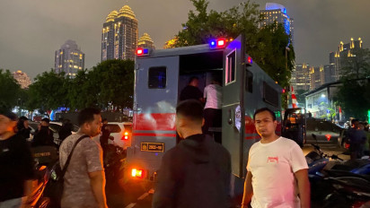 Puluhan Anak STM yang Hendak Menuju ke DPR Digelandang ke Markas Polda Metro