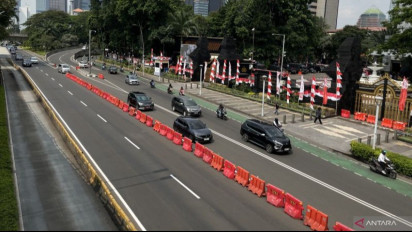 Lalu Lintas di Sekitar Polda Metro Jaya Terlihat Lancar Jelang Demo Mahasiswa