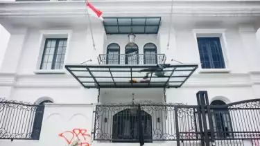 Rumah Eko Patrio usai dijarah, Minggu (31/8/2025)