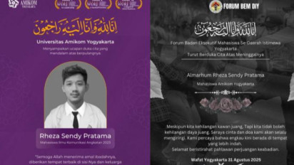 Forum BEM DIY Bocorkan Kronologi Meninggalnya Mahasiswa Amikom Jogja Rheza Sendy saat Demo
