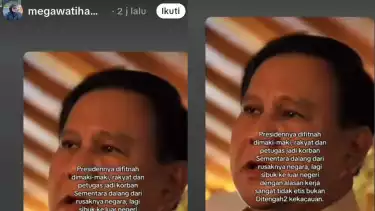 Megawati Hangestri dalam unggahan di akun media sosial pribadinya.