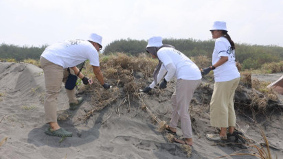 Penyu-lamat 2025: Aksi Sukarelawan Karyawan Telkom Edukasi Sampah dan Konservasi Penyu di Pantai Pelangi Yogyakarta