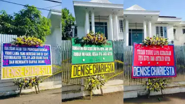 karangan bunga dari Denise Chaliesta