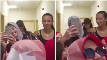 Momen Megawati Hangestri, Ece Kozdere dan Deniz Emrelli bertemu penggemar Manisa BBSK