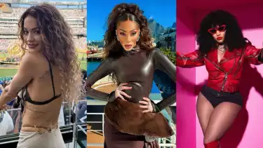 Kolase foto Rita Ora, Winnie Harlow, dan Nicki Minaj