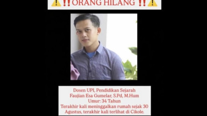 Misteri Hilangnya Dosen Sejarah UPI Sejak Enam Hari Lalu, Motor Ditinggal Terparkir di Minimarket Cikole