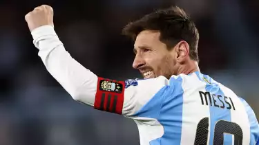 Pemain Timnas Argentina, Lionel Messi saat Hadapi Venezuela