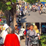 Jelang Maulid Nabi, Pedagang Buah Dadakan Padati Jalan Raya di Belakang PT Eratex