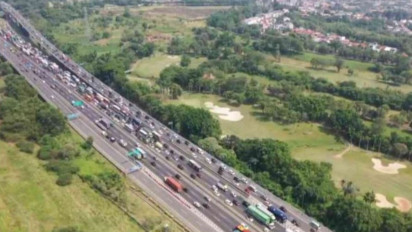 Libur Panjang, Volume Lalu Lintas Arah Cikampek di Tol Layang MBZ Meningkat 99,5 Persen