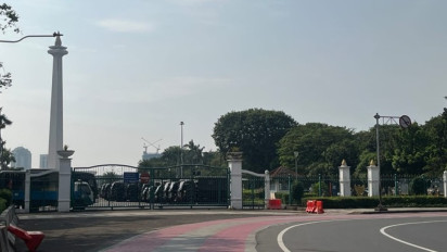 Melihat Kondisi Terkini Monas Pascademo, Masih Dijaga Ketat Polisi-TNI