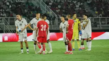 Para pemain Timnas Indonesia di laga kontra Lebanon
