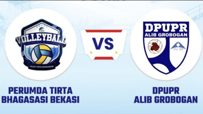 Atap GOR Nambo Sports Center Bocor, Laga Tirta Bhagasasi vs DPUPR Alib Grobogan di Livoli Divisi Utama 2025 Dihentikan