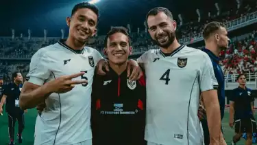 Rizky Ridho, Egy Maulana Vikri, dan Jordi Amat di Timnas Indonesia