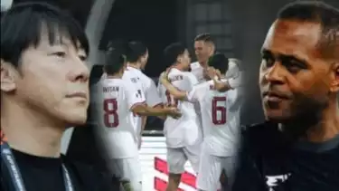 Shin Tae-yong, Patrick Kluivert dan selebrasi pemain Timnas Indonesia.