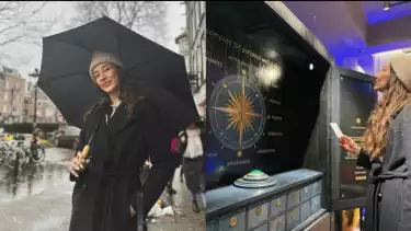 Hande Baladin sedang liburan di Belanda.