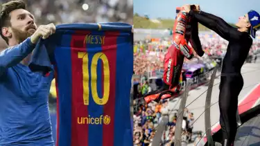 Marc Marquez tiru gaya selebrasi Lionel Messi di MotoGP San Marino 2025