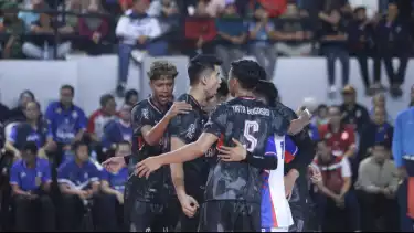 Para pemain Perumda Tirta Bhagasasi Bekasi saat di Livoli Divisi Utama 2025.