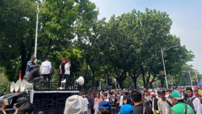 Ada Aksi Damai di Depan Monas, Jalan ke Arah Budi Kemuliaan Ditutup