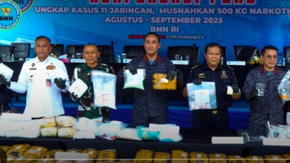 BNN Dapati 500 Kilogram Narkoba Siap Edar saat Operasi Senyap