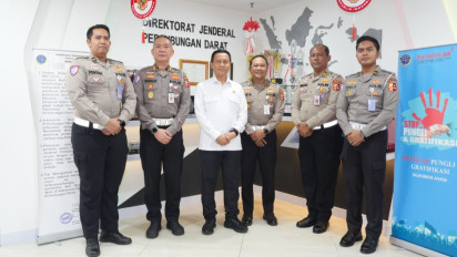 Rayakan HUT ke-70 Lalu Lintas Bhayangkara, Kabag ops Beserta Personil Ops Korlantas Giat Anjangsana Kemenhub