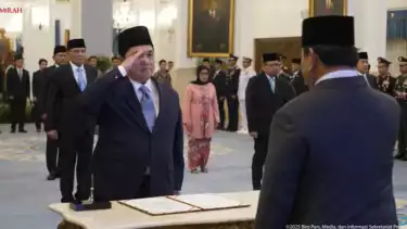 Pelantikan Erick Thohir sebagai Menteri Pemuda dan Olah Raga di sisa masa jabatan 2024-2029, Rabu (17/9/2025).