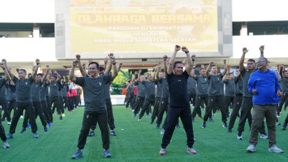 Pererat Silaturahmi, Pangdam II/Sriwijaya Ajak Media Senam dan Mini Soccer 