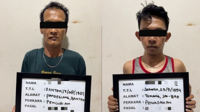 Dua Pria Ditangkap Polisi Usai Bobol Indekos di Tanah Abang, Curi Ponsel-Laptop hingga Rp20,2 Juta