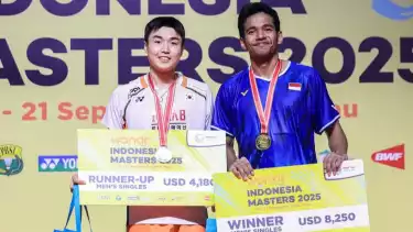 Tunggal putra Indonesia, Chico Aura Dwi Wardoyo keluar sebagai juara di Indonesia Masters 2025
