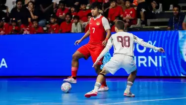 Timnas Futsal Indonesia saat hadapi Latvia di Four Nations Cup 2025