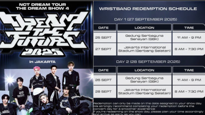 NCTzen Jangan Sampai Salah, Simak Informasi Penukaran Wristband Konser NCT DREAM Berikut