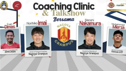 Suasana GBK Panas! Evan Dimas dan Mierza Jadi Magnet Coaching Clinic Nagoya Grampus