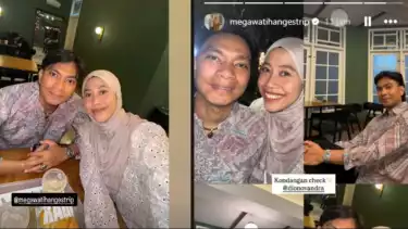 Megawati Hangestri dan suaminya, Dio Novandra