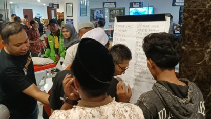 34 Korban Luka Ambruknya Musala Ponpes Al Khoziny Sidoarjo Dirawat di RSUD R.T. Notopuro Sidoarjo