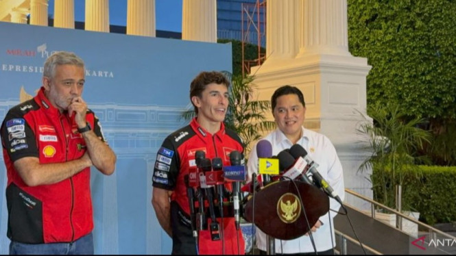 Juara Dunia MotoGP 2025 Marc Marquez Sempatkan Sowan ke Istana Presiden ...