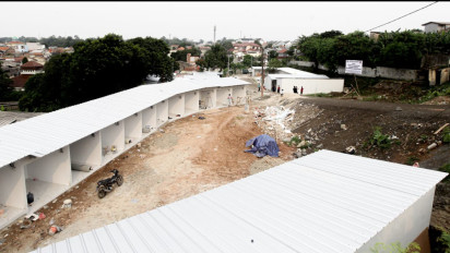 Lahan Relokasi Pasar Barito di Lenteng Agung Masih Tahap Pembangunan, Sekitar 100 Kios Sudah Dibangun