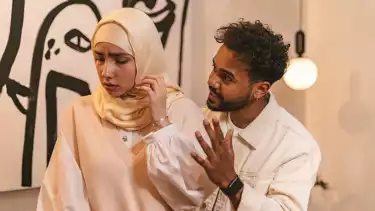 Ilustrasi pasangan bertengkar