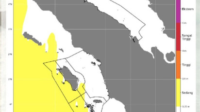 BMKG: Sejumlah Perairan di Sumut Masih Berpotensi Gelombang Tinggi