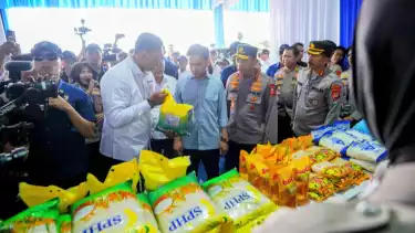 Polri menggelar kegiatan Gerakan Pangan Murah (GPM) dalam rangka berperan aktif menjaga stabilitas harga dan ketersediaan pangan komoditas beras.