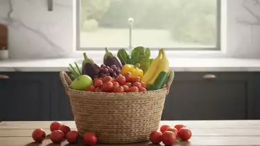 ilustrasi buah-buahan dan sayur