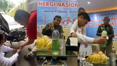 Secara acak dipilih salah satu sepeda motor aktivis peserta FGD, lalu diambil sampel bahan bakar jenis Pertalite.