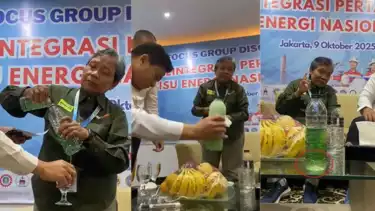 Kandungan air (di foto kanan, lingkar merah) tetap atau tidak berubah dari semula maupun tercampur